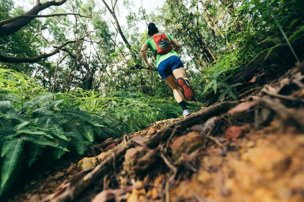 Running in forest
